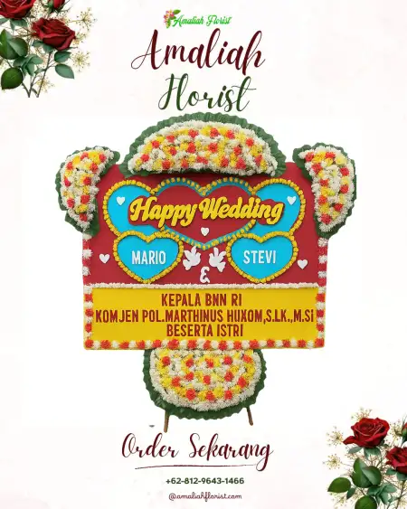 Papan Bunga Pernikahan Sukomarto